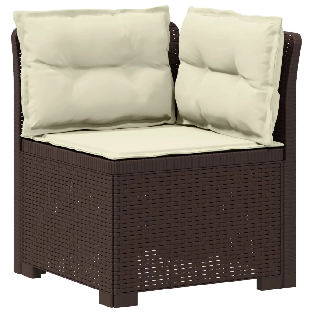 Divano da Giardino a 4 Posti con Cuscini in Stile Rattan PP 3443874