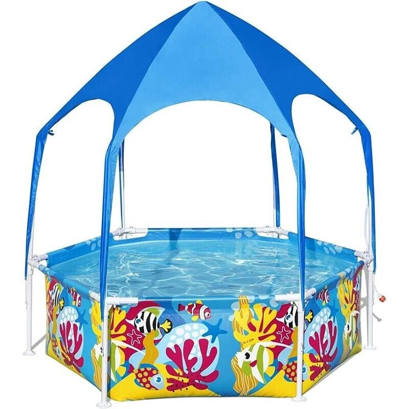 BESTWAY PISCINA SPLASH-IN-SHADE CON GAZEBO E DOCCETTA 183 X 51CM