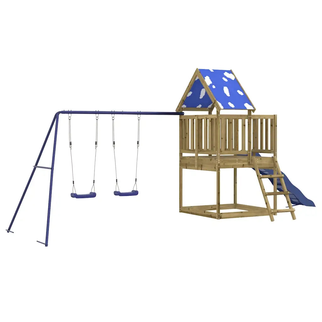 Set da Gioco da Esterno in Legno di Pino Impregnato