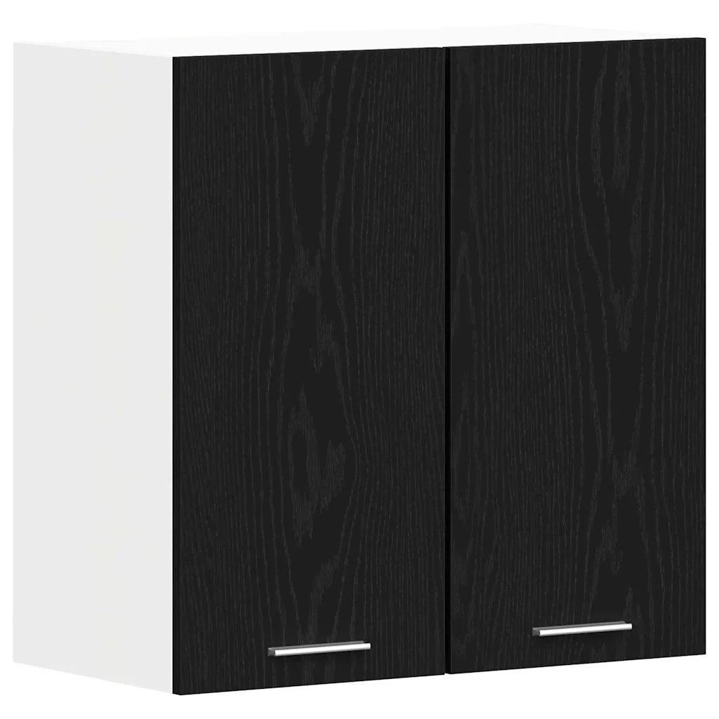 Mobiletto a parete moderno e funzionale con ripiano 60 x 31 x 60 cm realizzato in legno composito di rovere nero 02_0051954