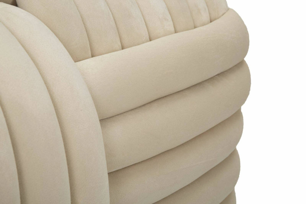 Panca Calcea, Panchina multiuso, Seduta per ospiti, Cassapanca multifunzione, 90x45 h45 cm, Crema