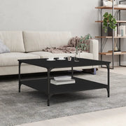 Tavolino da Salotto-Tavolino da soggiorno-Tavolo Nero 80x80x40 cm in Legno Multistrato 786080
