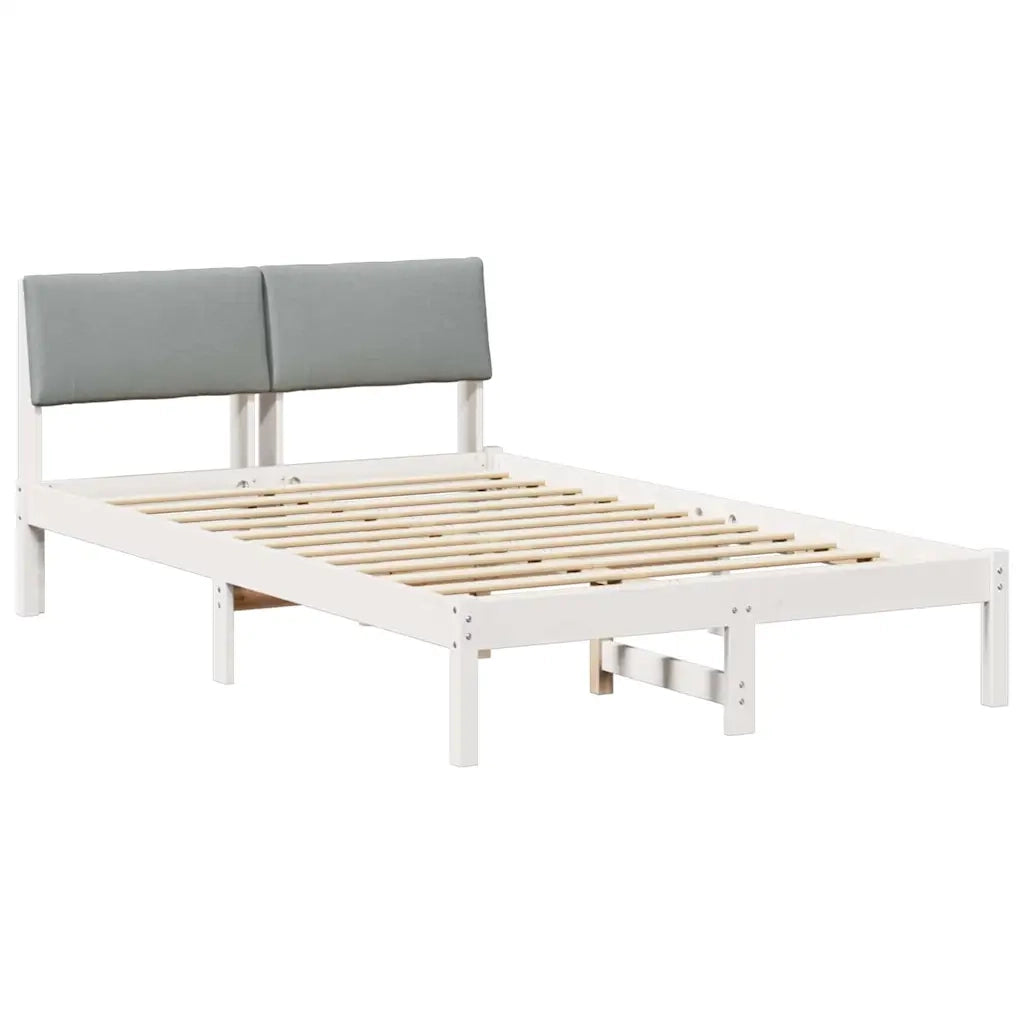 Struttura del Letto Bianco e grigio chiaro 120 x 190 cm 878558