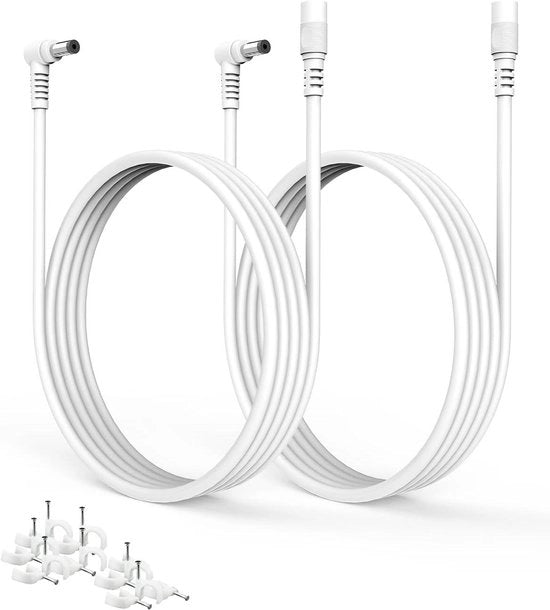Cavo di estensione elettrico 5 m cavo di alimentazione 55 mm x 21 mm per schede Arduino UNO R3/REV 3/Elegoo UNO R3/IEIK UNO R3/Mega 2560 - estensione cavo per telecamere di sorveglianza