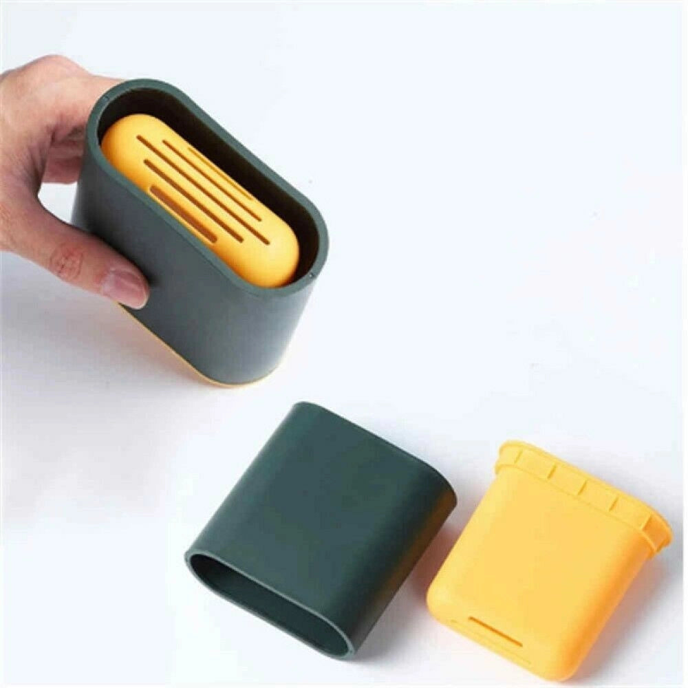Trade Shop - Scopino Per Wc Bagno Spazzola Per Pulizia In Silicone Con Portascopino Da Muro -