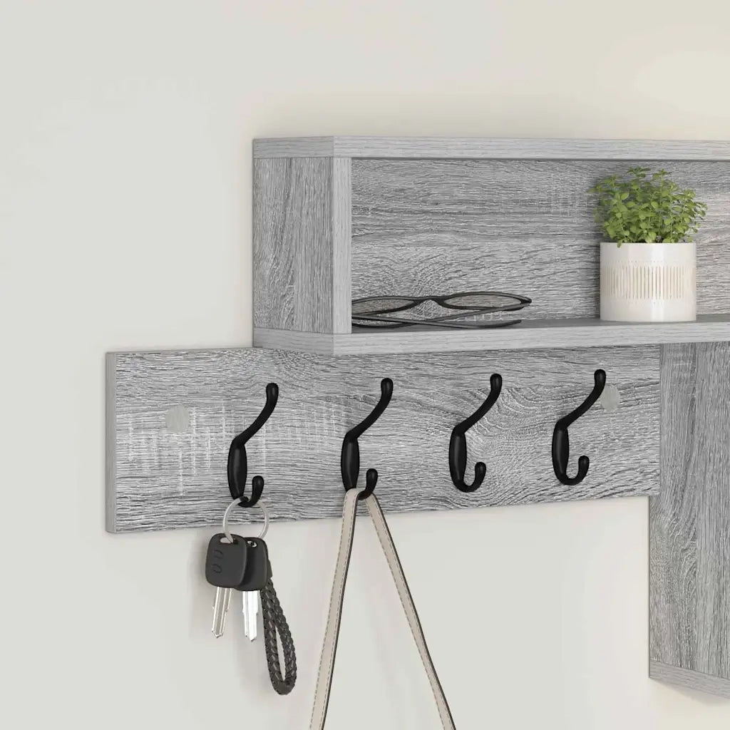 Appendiabiti a muro Grigio Sonoma 100 x 12 x 43,5 cm 874416