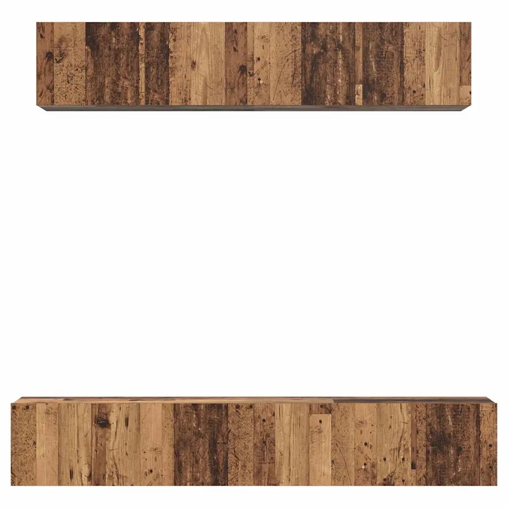 vidaXL Set di mobili TV 5 pcs Legno vecchio Standard Media