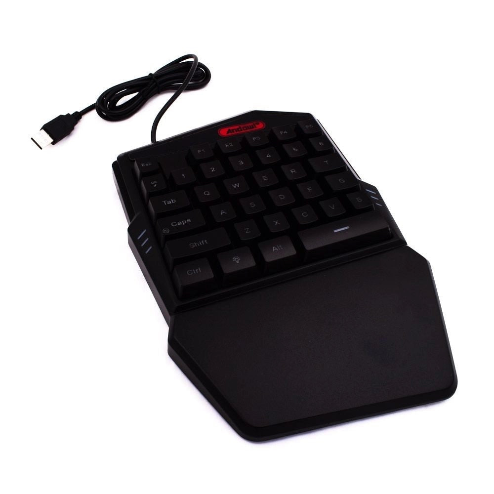 Trade Shop - Mini Tastiera Gioco Singola Usb Retroilluminazione Rgb A Una Mano Gaming Q-jp60 -