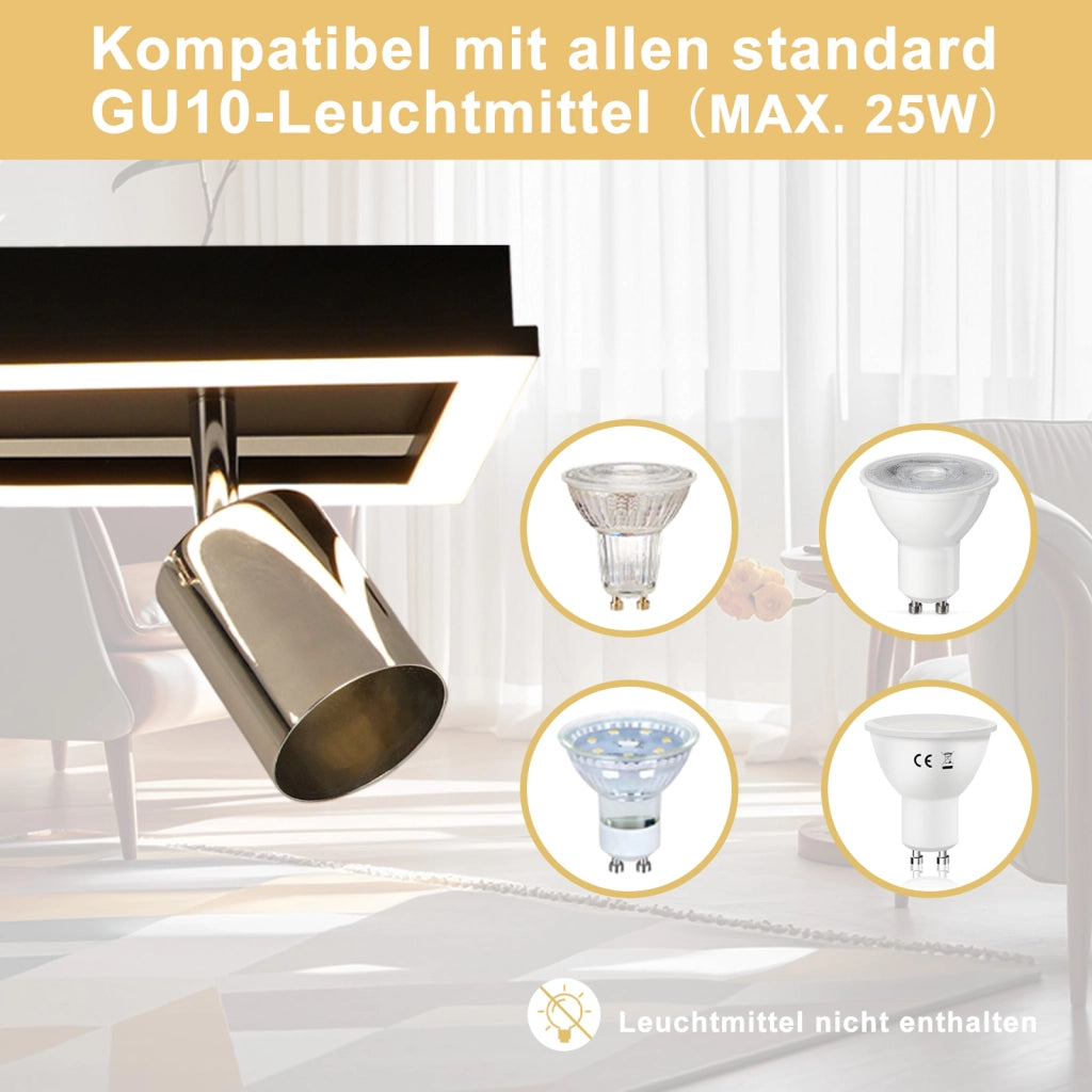 ZMH Faretto da soffitto LED 2 luci GU10 orientabili 12W