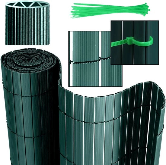 Pannelli di separazione per giardino e terrazza 1,4x3m in PVC a forma di V, resistente al vento e al tempo, UV resistente