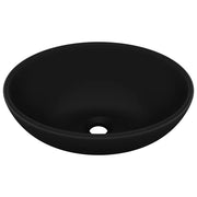 Lavandino-Lavello Lusso Ovale Nero Opaco 40x33 cm in Ceramica
