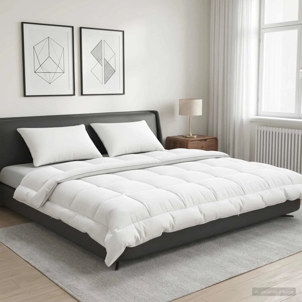 Piumone 200x200 cm Estate 200 GSM Lana Australiana Bianco 42042849