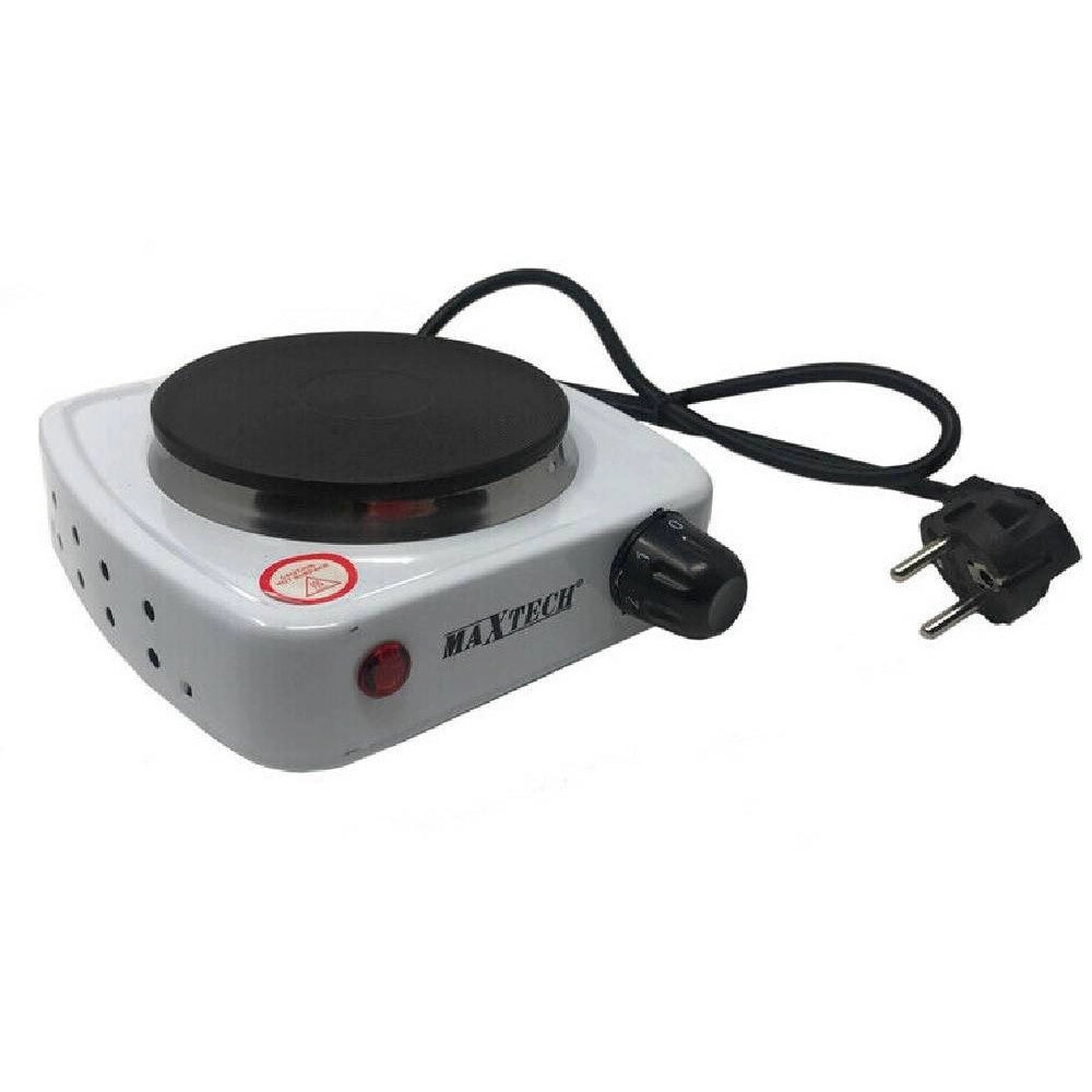 Trade Shop - Fornello Elettrico 500w Regolabile Piastra 105mm Campeggio Vacanza Maxtech H-009 -