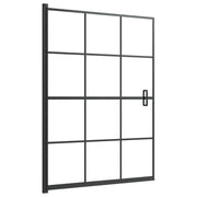 Box doccia parete divisoria per vasca parete doccia cabina per vasca accessorio per il bagno arredamento per la casa ESG 100 x 140 cm nero 02_0002020