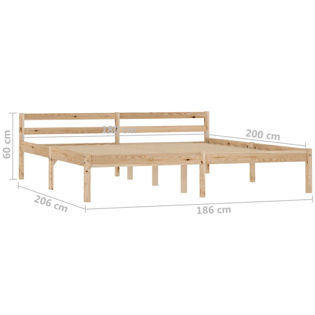 Giroletto senza Materasso 180x200 cm in Legno Massello di Pino 283195
