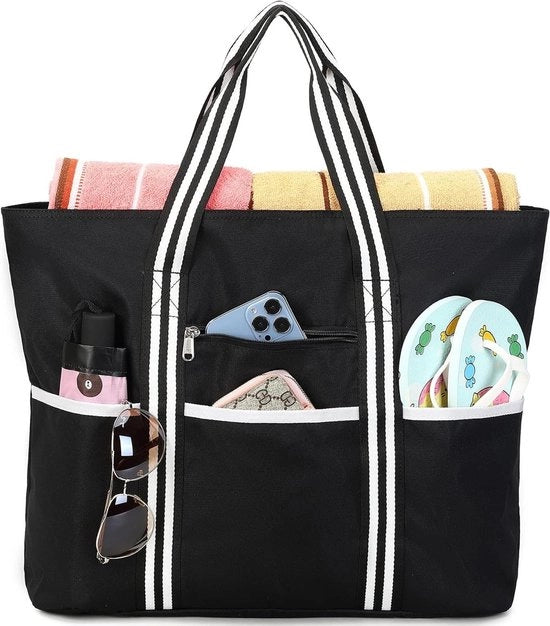 Borsa a tracolla per donna - Impermeabile - Borsa a spalla e borsa da portare con cerniera - Resistenete al vento - Borsa per piscina e fitness - Borse per la famiglia