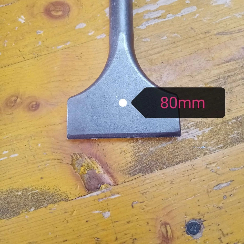 Benman scalpello punta piatta da 80mm per tassellatore sds-max - lunghezza 300mm