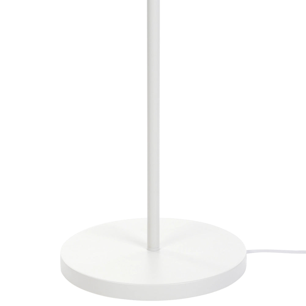 Lampada da terra Bianco Sporco Poliestere Terylene Ferro 154 cm Paralume a tamburo Luce Camera da letto Soggiorno Retrò Classico