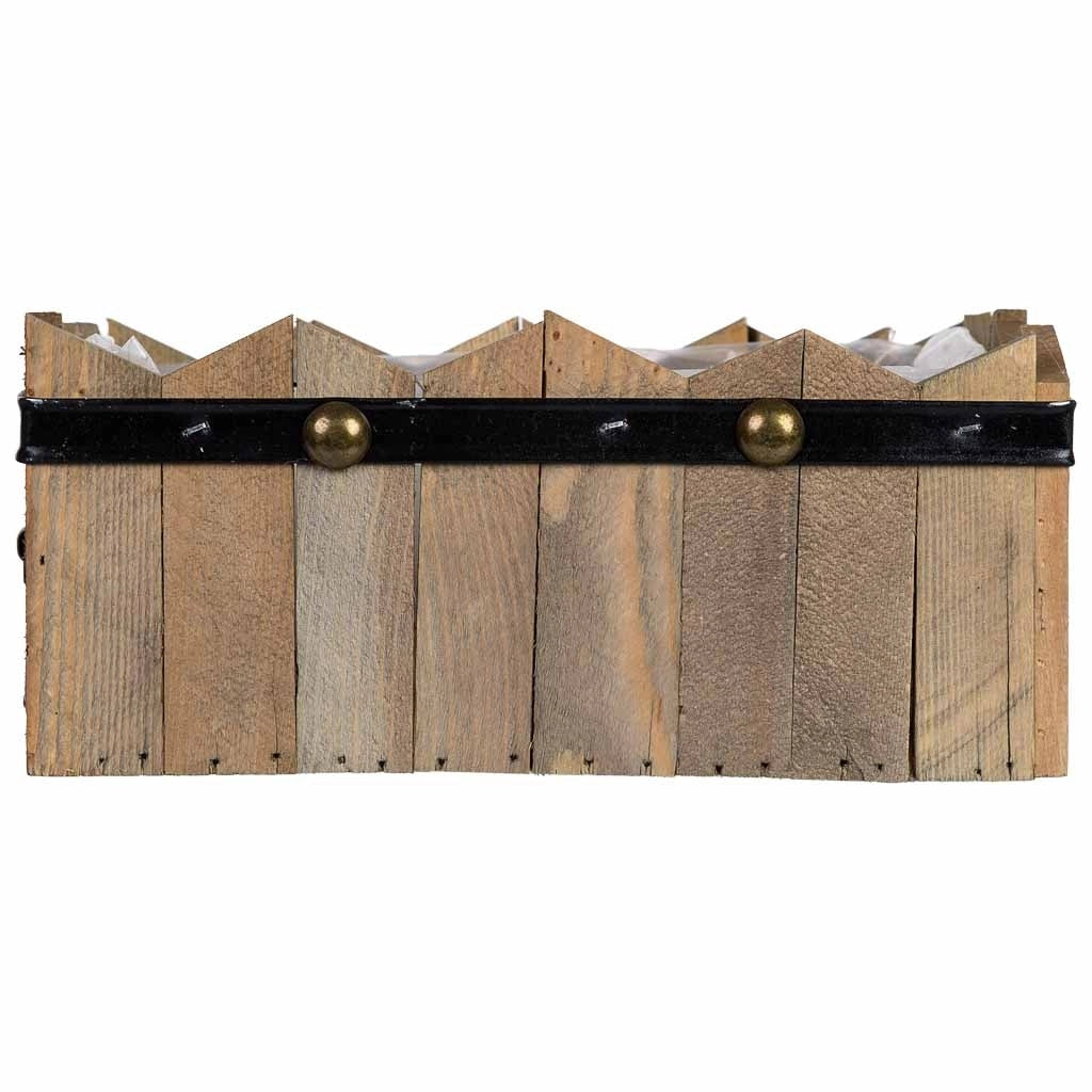 Cesto rettangolare in legno blu 24x15x9/10,5h cm