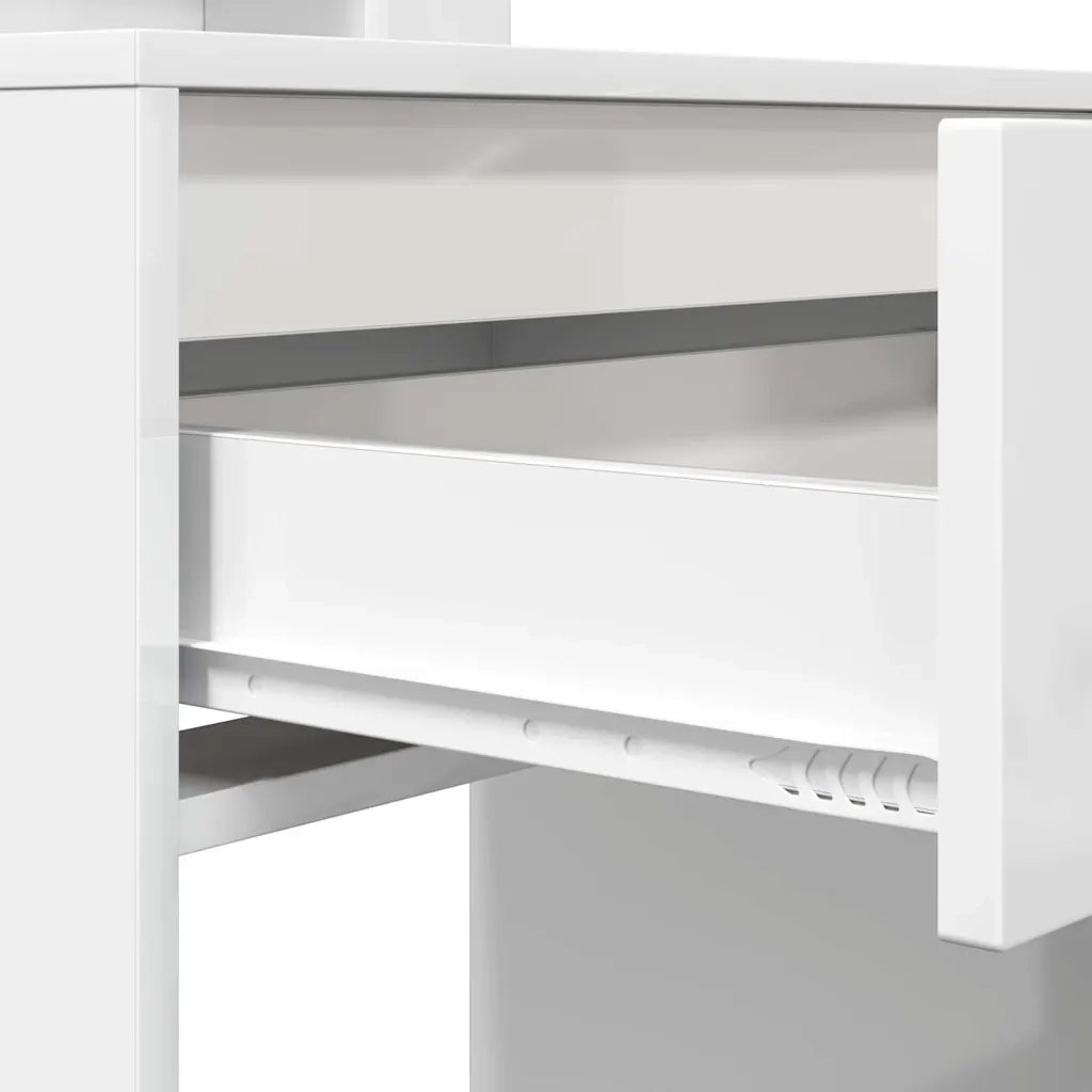 Tavoli da Trucco per Camera da Letto con cassetto Bianco Lucido
