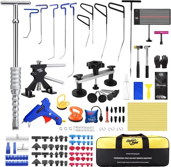 Kit di riparazione di buchi senza spessori per auto - Strappatore di buchi e sollevatore di buchi regolabile, set di maniglie PDR professionale, martello a scorrimento 2 in 1 per il riparare danni alle carrozzerie causati da grandine o buchi