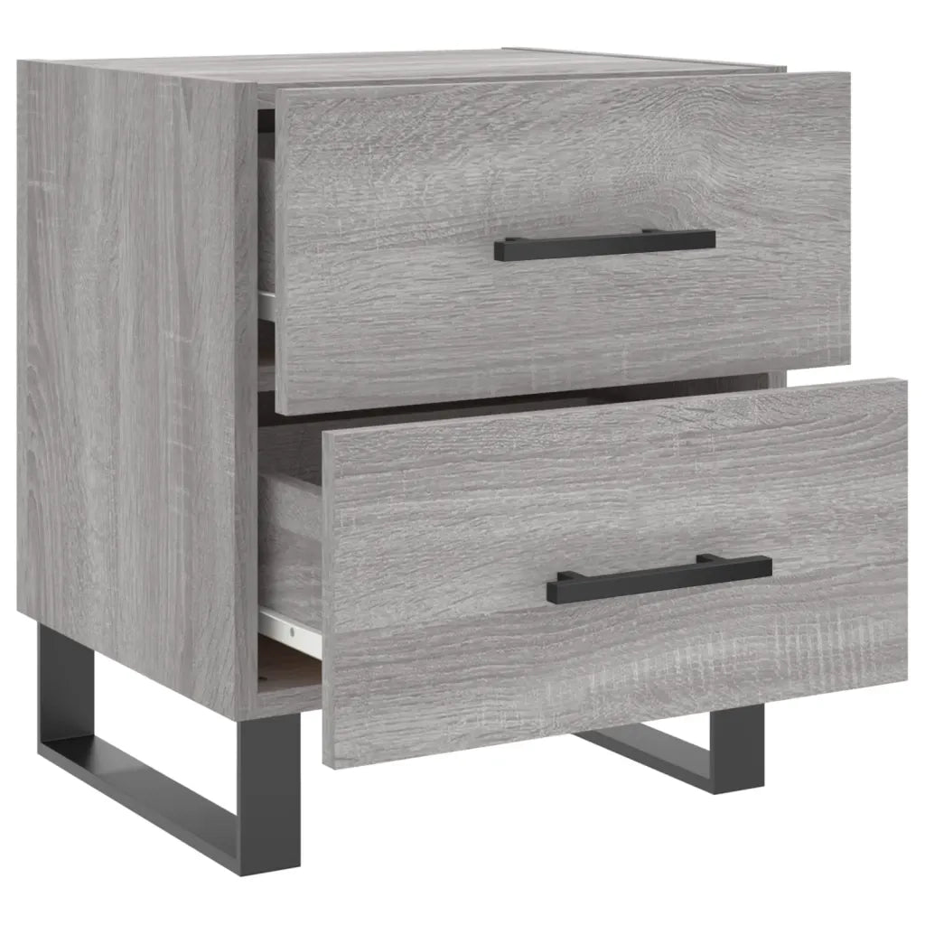 Comodino-Tavolino da notte Grigio Sonoma 40x35x47,5 cm in Legno Multistrato 244429