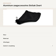 Sac di stoffa 225 x 150 mm - Macchina a maglia - Seghe a nastro - Componente - Tela - Nero - Sacchetto di stoffa per pulizia