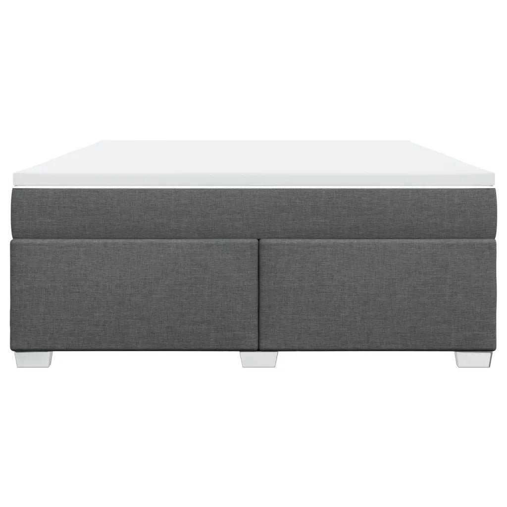 Giroletto a Molle con Materasso Grigio Scuro 180x200 cm Tessuto 3285152
