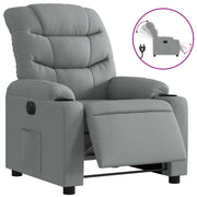 Poltrona | Sedia Relax Elettrica Reclinabile Grigio Chiaro in Tessuto