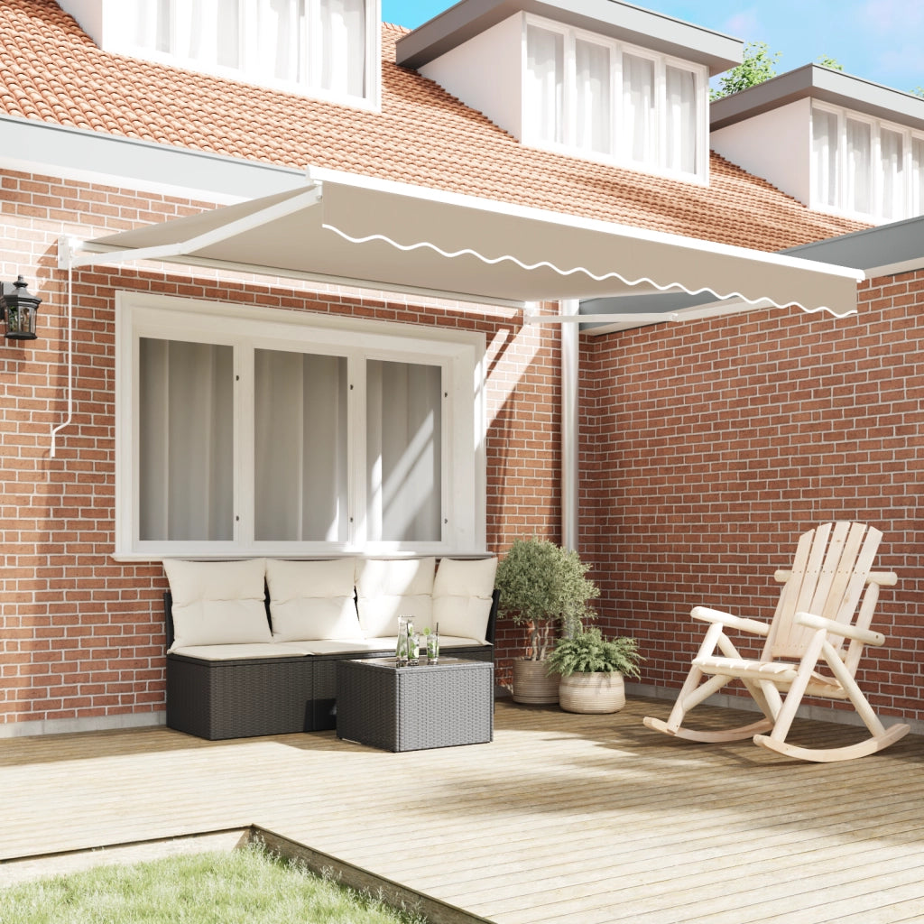 Tenda Retrattile Manuale Beige 350x250 cm