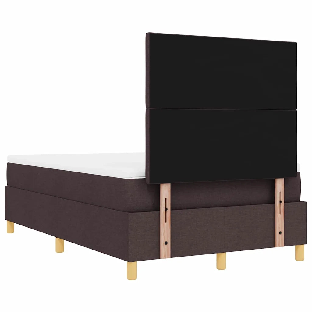 Letto a molle con testiera Marrone scuro 200 x 120 cm Tessuto 3344369