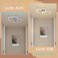 ZMH Lampada da soffitto plafoniera LED moderna argento 24W per camera letto interni