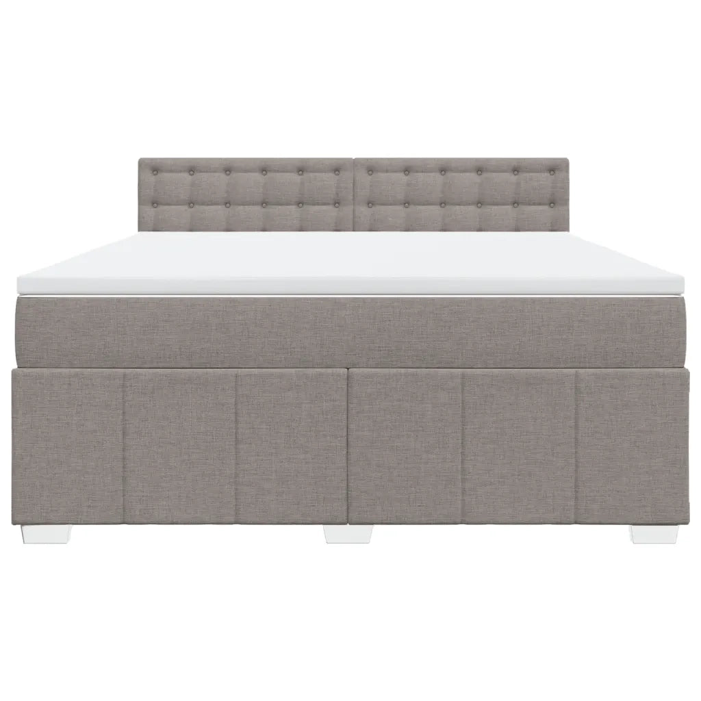 Giroletto a Molle con Materasso Tortora 180x200 cm in Tessuto