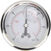 Drukmanometro 68 mm - Olio Riempito - Cassetta in Acciaio Inossidabile - Protezione IP65 - Adatto per Acqua/Olio/Aria/Gas di Petroleo - Alta Affidabilità - Manometro