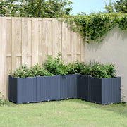 Fioriera da Giardino Grigio Blu 160x120x53 cm in PP