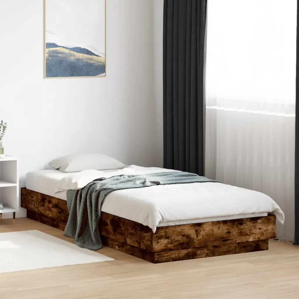 Giroletto senza Materasso Rovere Fumo 100x200 cm in Truciolato 839599
