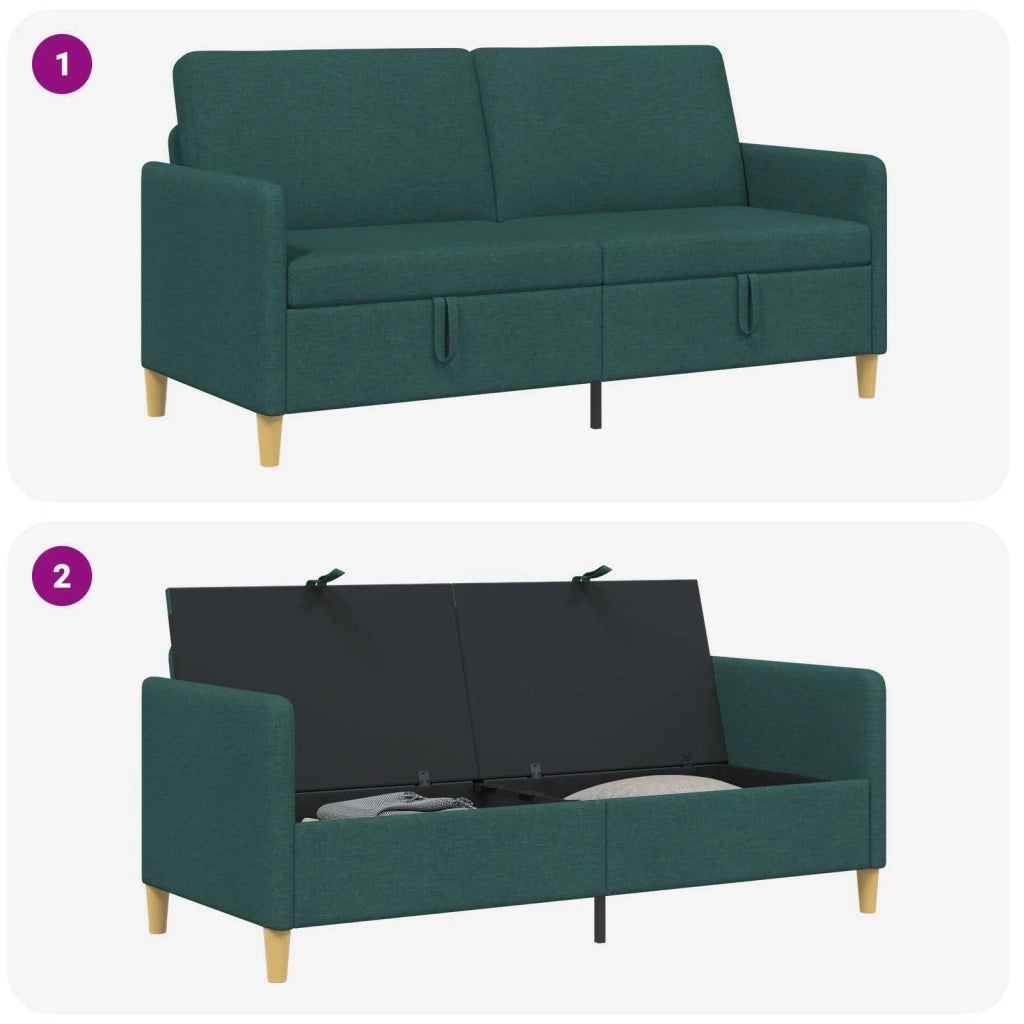 Divano con Storage Verde Scuro 172 x 78 x 87 cm Poliestere 42036952