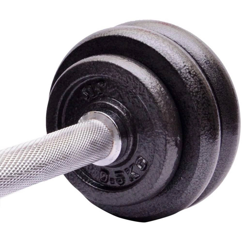 Trade Shop - Set Manubri Regolabili Ghisa Da 15 Kg Per Bodybuilding Fitness Sollevamento Pesi -