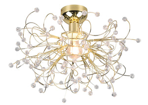 Plafoniera da Interno Attacco E27 in Metallo Ottone lucido