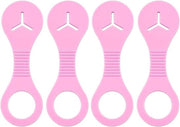 Sacchetto di raccolta rifiuti per passeggiate con il cane, in silicone, 4 pezzi con clip flessibili.