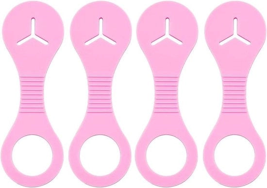 Sacchetto di raccolta rifiuti per passeggiate con il cane, in silicone, 4 pezzi con clip flessibili.