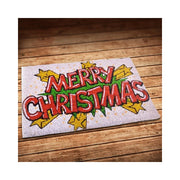 Trade Shop - Tappeto Zerbino Natale Decorazione Merry Christmas 40 X 60 Cm Decorazioni Natalizie -