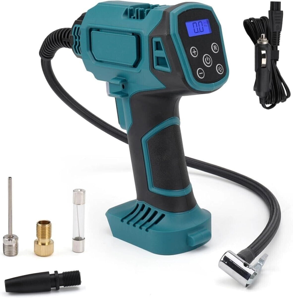 COMPRESSORE ARIA BATTERIA 21V PORTATILE RICARICABILE PER AUTO MOTO 1 BATTERIA