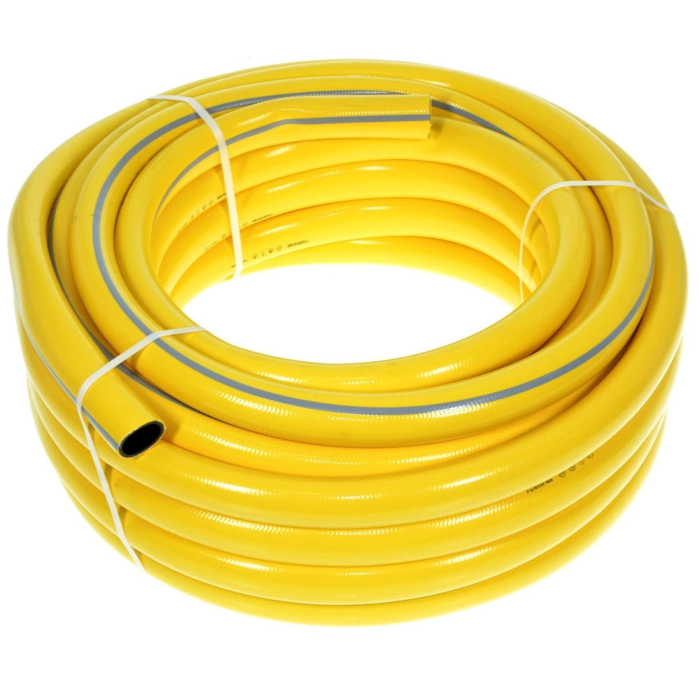 Trade Shop - Rotolo Tubo Per Irrigazione Giardino Acqua 3 Strati Retinato Giallo Euro -    -5/8" - 50 Metri   -