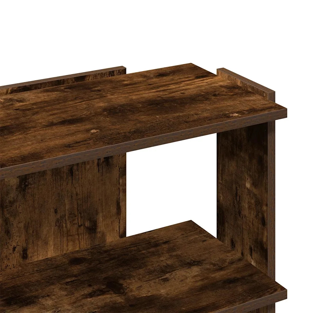 Libreria a 3 Ripiani Rovere Fumo 60x30x60 cm Legno Multistrato 860251