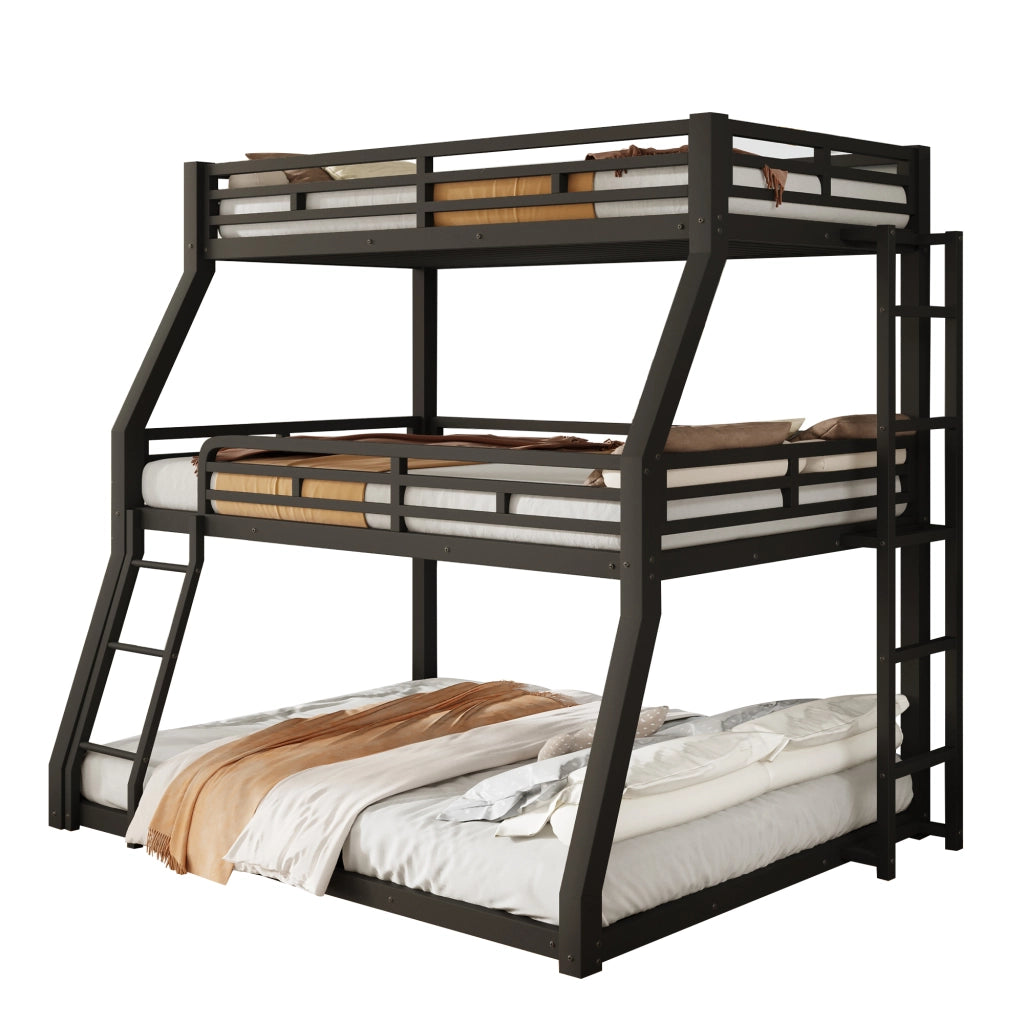 letto a castello metallo nero 147 x 213 cm