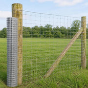 Wire Fence, Galvanized Steel, 25x1.5 M, Silver