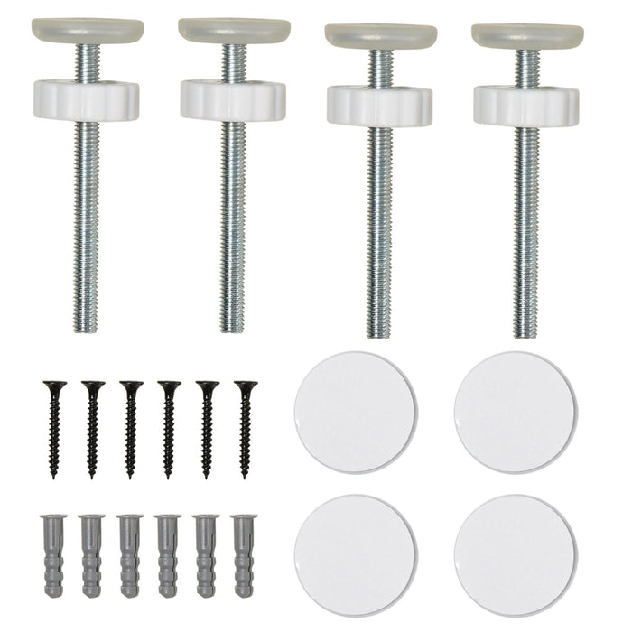 Cancelletto Sicurezza Regolabile per Cani 75-145 cm in Acciaio e ABS Bianco