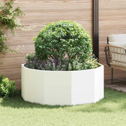 Fioriera-Vaso-Contenitore per Piante Bianco 120 x 120 x 50 cm Acciaio
