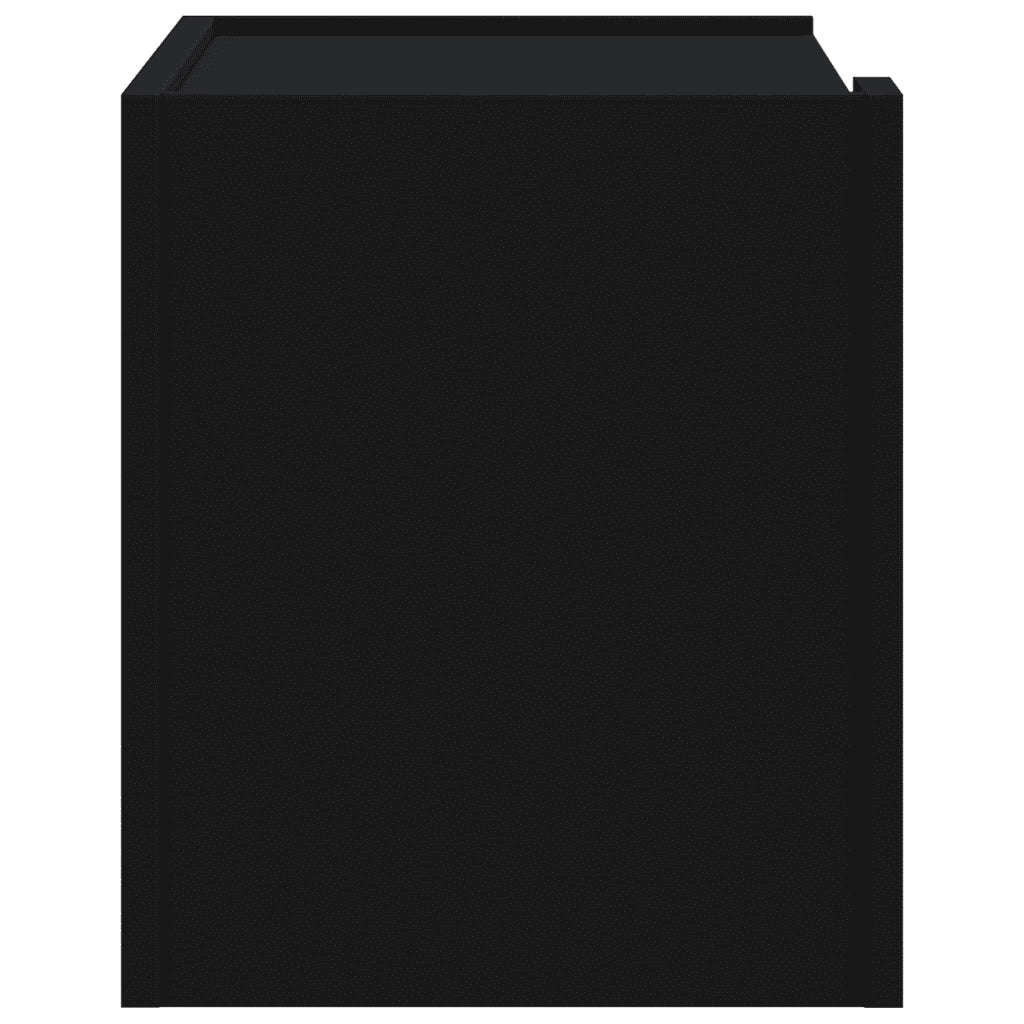Comodino a Muro Nero 45x30x35 cm 848313